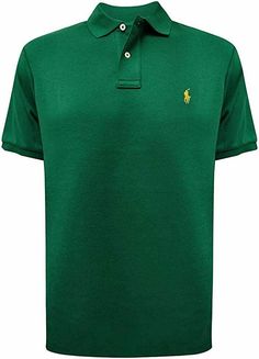 Polo Ralph Lauren Men's Medium Fit Interlock Polo Shirt Jamaica 100% Cotton Polo Ralph Lauren Men Medium Fit Interlock Polo Shirt Ribbed polo collar. Two-button placket. Short sleeves with ribbed armbands. Embroidered pony accents the left chest.Uneven vented hem. 100% cotton. Machine washable.Imported. SHIPPING WILL BE FREE!! WITHIN THE US..  14.99 TO CANADA..  24.99 ANYWHERE ELSE..   BID WITH CONFIDENCE I ONLY SELL QUALITY OFFICIALLY LICENSED PRODUCTS.    Track Page Views With Auctiva's FREE C Green Fitted Classic Polo Shirt, Green Collared Polo Shirt With Button Closure, Classic Green Shirt With Polo Collar, Classic Green Johnny Collar Tops, Polo T Shirts, Cotton Polo, Ralph Lauren Polo, Polo Collar, Polo Ralph Lauren Mens