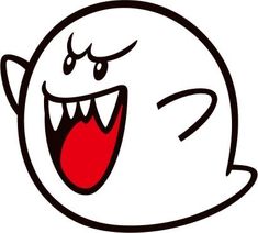 an image of a cartoon character with big eyes and mouth wide open, looking angry