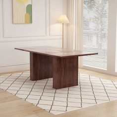 Inject modern charm into your dining room with this double pedestal 78.74" rectangular dining table, seating up to eight guests comfortably. It features a rectangular tabletop made from engineered wood, showcasing natural wood grain color variation for an authentic look. The double pedestal is upholstered with unique fluted details, giving the table a modern and stylish look while providing ample legroom for your dinner parties. The table's scratch-resistant surface ensures it stays fresh, while Dining Table Seating, Dining Room Bar, Rectangular Dining Table, Table Seating, Dinner Parties, Kitchen Dining Furniture, Kitchen Furniture, Ebern Designs, Dining Furniture