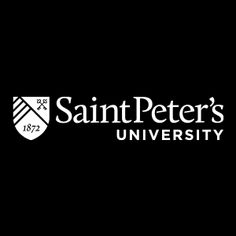 saint peter's university logo on a black background