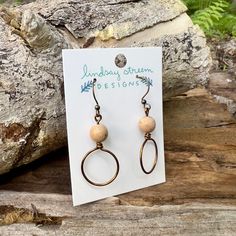 Small vintage bronze hoops are accented with natural rich earthy Red Sesame Jasper for chic everyday style. Each hoop is hand formed with enameled copper wire that is tarnish resistant and nickel free. - Hoops are 3/4" diameter and earrings dangle about 1 1/4" on gold plated steel wires. Artisan Small Hoop Copper Jewelry, Nickel Free Circle Bronze Jewelry, Nickel-free Bronze Circular Jewelry, Everyday Brass Jewelry With Natural Stones, Earthy Bronze Dangle Jewelry, Earthy Nickel-free Copper Jewelry, Everyday Brown Metal Jewelry, Everyday Bohemian Copper Jewelry, Nickel-free Small Hoop Copper Jewelry