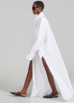 Avery Shirt Dress - White Casual Long Dresses, The Round Up, Linen Style Fashion, Island Wear, Minimalist Dress, Shirt Dress Summer, The Frankie Shop, Frankie Shop, Instagram Feed Inspiration