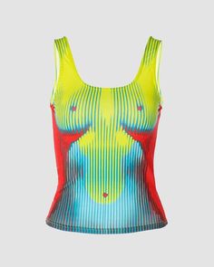 Details: Tank top with body thermal graphical designTop Length: CroppedSleeve Length: SleevelessMaterials:83% Polyester + 17% Spandex Aliyah Core, Graphical Design, Core Outfits, 90s Hip Hop Fashion, 3d Effect, Maxi Dresses Casual, Crop Top Blouse, Knitwear Cardigan, Casual Summer Outfits