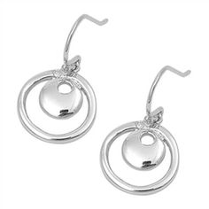 Circle Earrings .925 Sterling Silver Jewelry Female Unisex All our silver jewelry is crafted from .925 silver also commonly referred to as sterling silver. Sterling silver is the standard for beautiful high-quality silver jewelry and can not be replicated by lower priced silver plated jewelry. It is 92.5% pure silver, mixed with alloys to add strength and durability to stand the test of time. We promise superior service which includes fast shipping, great communication, and Walmart's refund policy. Keep your fine jewelry shiny and elegant by storing it properly. Jewelry needs to be stored in a dry area, preferably away from air in a jewelry box or plastic bag. Avoid exposure to harsh chemicals. Use a polishing cloth to remove tarnish build-up over time. Size: One Size.  Age Group: adult. Silver Plated Jewelry, Circle Earrings, Fine Jewellery Earrings, 925 Sterling Silver Jewelry, Pure Silver, Sterling Silver Earrings, Sterling Silver Jewelry, Silver Earrings, 925 Silver