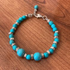 5 /$25 | Beaded Boho Turquoise Adjustable Bracelet With Lobster Clasp ~8 1/2” Never Worn. No Box. Eligible For 5 /$25 Bundle Sale 5 For $25 Bundle Sale! Sale On Select Items! Get 5 Items For $25! All Items With The Symbol Just Bundle Five Items With The Symbol And Offer $25 Search My Closet Using For All Qualifying Items! Turquoise Beaded Bracelets With 8mm Beads, Turquoise Bracelets With Silver Beads, Stretch Beaded Bracelets Diy, Boho Turquoise, Turquoise Bead Bracelet, Turquoise Boho, Bracelets Diy, Beaded Bracelets Diy, Sale Sale