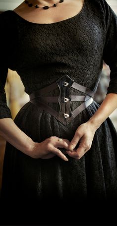 Finishing Belt for Corsets | Dark Garden Corsetry Dark Garden, Harness Fashion, Yennefer Of Vengerberg, Corset Belt, Belt Black, Fantasy Fashion, Corsets, Look Cool, Waist Belt