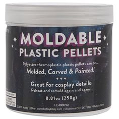 a can of moldable plastic pellets