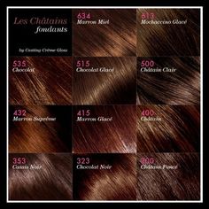 Orchid Hair Color, Redish Brown Hair, Edgy Blonde Hair, Hair Curling Techniques, Chocolate Brown Hair Color Ideas, Casting Creme Gloss, Loreal Hair Color