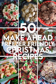 As Christmas Day draws closer, many of us tend to wish for a few more hours.  50 Make Ahead Freezer Friendly Christmas Recipes will help to eliminate some of that last minute holiday stress.  Whip up a few of these confections now and freeze them until company comes; there's no need for last minute baking this Christmas season! Jul Kaka, Christmas Cookie Recipes Holiday, Christmas Baking Cookies, Christmas Shortbread, Best Holiday Cookies, Christmas Baking Recipes, Centerpiece Christmas, Christmas Candy Recipes, Holiday Cookie Recipes