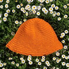 IT: Handmade crochet hat. Made with 100% cotton yarn !! Fisherman's hat style.  Orange. Suitable for spring and summer season! Length of the hat measured on the brim is 33 cm while in height it measures 21 cm.Although it is one size dress slightly wide, recommended on a M. Better to wash it by hand or in the washing machine with delicate washing! Available now ! ENG: Handmade crochet hat ! This hat was made by me with 100% cotton yarn, orange color ! It's perfect for spring time or autumn time. Yellow Hand-knitted Crochet Hat For The Beach, Orange Crochet Hat One Size, Yellow Crochet Hat For Summer, One Size, Crochet Orange Bucket Hat, Orange Crochet Hat, One Size Fits Most, Orange Beanie, Fisherman's Hat, Crochet Summer Hats, Fisherman Hat