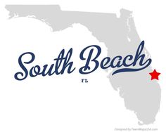 delray beach florida fl map with the name and state in blue on a white background