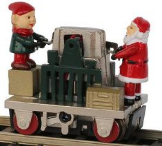 Bachmann 46224 HO Scale Gandy Dancer Operating Handcar - Standard DC -- Christmas w/Santa & Elf Gandy Dancer, Christmas Express, Model Train Sets, Santa Elf, Train Sets, Santa's Elves, Wood Tools, Round House, Ho Scale