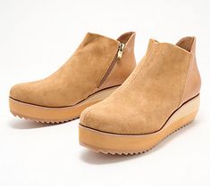 Experience all-day comfort in these wedge ankle boots. This sporty style adds the perfect finishing touch to casual ensembles. From Antelope. Casual Ankle-high Platform Wedge Boots, Casual Suede Platform Wedge Boots, Casual Suede Ankle-high Wedge Boots, Casual Ankle-high Suede Wedge Boots, Casual Suede Wedge Boots, Short Person, Wedge Ankle Boots, Leather Wedges, Sporty Style