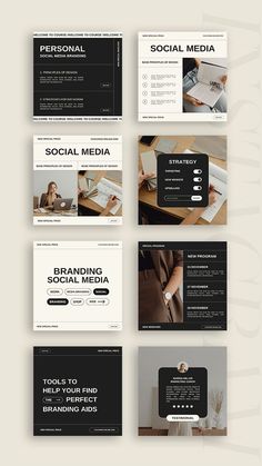 Instagram Templates for Coaching in Wellness | Life | Mental Health | Business | Parenting Inmobiliaria Ideas, 잡지 레이아웃, 포트폴리오 레이아웃, Instagram Feed Layout, Social Media Branding Design, Instagram Highlight Cover, Social Templates, Desain Editorial