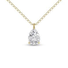 This timeless lab-grown diamond necklace is an eye-catching accessory that will turn heads on any occasion. Expertly designed in 14K yellow gold, this necklace features a radiant 3/4 CTW pear-shaped diamond gracefully resting on and a secure 18-inch link chain. There is no comparison when it comes to this piece's uncon Solitaire Diamond Pendant, Kids Bean Bags, Bean Bag Chair Kids, Diamond Solitaire Necklace, Gold Jewelry Necklace, Solitaire Diamond, Pear Shaped Diamond, Women Men Shoes, 2 Carat