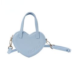 Cute Heart-shaped Purse - Heartzcore Size：14.5cm*4.5cm*11.6 Length of the belt：101.5cm-129cm Weight：0.11kg Strap：9.5cm Blondie Lockes, Kawaii Store, Kawaii Bag, Pastel Blue, Pretty Cool, How To Look Pretty, Heart Shapes, Bracelet, Blue