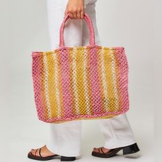 The Jacksons Pink Striped Handmade Jute Shopper Tote. Brand New With Tags. Beautiful Bag, Perfect For Summer! Spring Pink Woven Bag, Summer Pink Handwoven Bag, Handwoven Pink Summer Bag, Summer Handwoven Pink Bag, Pink Handwoven Bag For Spring, Spring Pink Handwoven Bag, Handwoven Pink Bags For Spring, Pink Summer Bags For Day Out, Pink Summer Bags For A Day Out