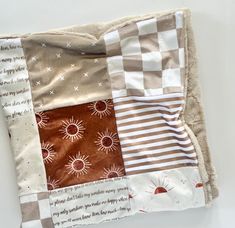 a piece of cloth that has been made to look like an old patchwork quilt