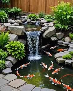 20 Backyard Ponds That’ll Make Your Jaw Drop – ToolzView Backyard Water Fountain Ideas, Pond Shapes, Pond Waterfall Ideas, Koi Pond Backyard, Koi Pond Design, Fish Pond Gardens, Backyard Ponds, Garden Pond Design, Beautiful Home Gardens