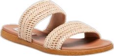 Trendy Natural Color Round Toe Sandals, Trendy Natural Sandals With Round Toe, Flat Sand Sandals For Vacation, Beige Casual Flat Footbed Sandals, Beige Round Toe Footbed Sandals For Beach, Casual Brown Footbed Sandals For Beach, Brown Sandals With Woven Sole For Beach Season, Beige Flat Footbed Sandals For Vacation, Beige Slip-on Sandals For Beach Season