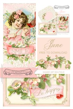 A Year of Positivity Project - June Printables Positivity Project, Shabby Chic Printables, Journal Printables Free, Shabby Art Boutique, Scrapbook Printables Free, Art Boutique, Project Life Cards, Vintage Junk, Scrapbook Printables