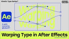 an ad with the words waring type in after effects on it's side