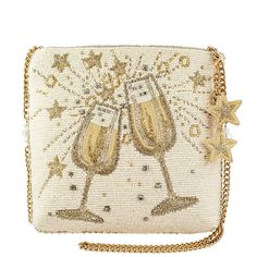 Toast of the Town Beaded Champagne Crossbody Clutch Mary Frances Bags, Mary Frances Handbags, Beaded Crossbody Bag, Beaded Star, Mary Frances, Favorite Handbags, Beaded Handbag, Beaded Clutch, Crossbody Clutch