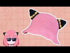 Crochet Anya Spy × Family Bucket Hat - YouTube Anya Crochet Hat, Crochet Spy X Family, Anime Crochet Clothes, Crochet Anime Characters, Bucket Hat Crochet Pattern Free, Amiguri Patterns, Anya Spy Family, Crochet Project Free