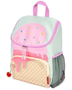 Ice Cream Spark Style Big Kid Backpack - Ice Cream | skiphop.com Pink Backpack For Playtime, Pink Standard Backpack For Playtime, Pink Unicorn Print Backpack For Back To School, School Backpack With Unicorn Print, Cute Pink Backpack With Unicorn Print, Frozen Birthday Theme, Christmas Jammies, Free Shoes, Treasure Boxes