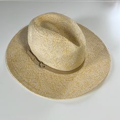 Treasure & Bond Hat Straw Hat With Adjustable Fit Beige Faux Leather Belt Around The Hat Size: Os Brand: Treasure & Bond Condition: Nwt Yellow Panama Hat With Curved Brim For Spring, Yellow Panama Fedora Hat For Spring, Yellow Curved Brim Panama Hat For Spring, Casual Yellow Panama Hat With Short Brim, Casual Yellow Short Brim Panama Hat, Classic Yellow Spring Hat, Casual Yellow Hat For Spring, Yellow Fedora With Flat Brim For Summer, Yellow Fedora With Short Brim For Summer