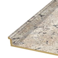 an image of a marble counter top with gold trimmings on the edges and bottom