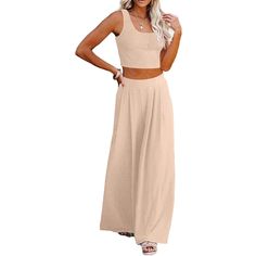 Elevate your fashion game with our Crop Top Long Sleeve Palazzo Pants Set. This stylish ensemble combines comfort and chic, making it a versatile addition to your wardrobe. Whether you're dressing up for a special occasion or looking for a stylish yet comfortable outfit for a casual day out, this set has you covered. The long sleeves provide added versatility, making it suitable for different seasons and settings. Specification: Unshrinkable, wrinkle-resistant fabric, always maintains its shape Spring Two-piece Wide-leg Pants, Chic Summer Sets With Ankle-length Pants, Wide Leg Non-stretch Pants, Chic Wide-leg Pants Sets In Solid Color, Chic Solid Color Wide-leg Pants Sets, Non-stretch Two-piece Wide Leg Pants, Chic Two-piece Set With Wide-leg Pants, Chic Matching Set With Wide-leg Pants, Chic Wide-leg Two-piece Pants Set