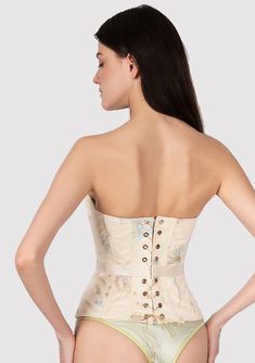 Sunlight Corset is a combination of sophistication and sunny light mood. This corset has a natural push-up effect due to the special arrangement of the bone layout and design. The corset is able to reduce the waist and hips, creating the perfect hourglass silhouette that makes you more feminine. The corset is made of high-quality French satin and transparent net hand-embroidered with sky blue and golden dandelions. It also has transparent paillettes (recycled plastic) imitating the morning dew. Net Corset, Garment Care Labels, Hourglass Silhouette, Bachelorette Party Themes, Morning Dew, Garment Labels, The Bone, Going Out Outfits, Corsets