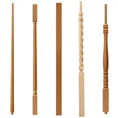 different types of wooden posts and poles