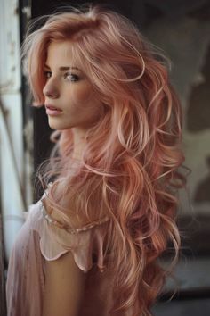 41+ Luscious Rose Gold Hair Ideas Long Blonde Mermaid Hair, Magical Hairstyles, Nat Aesthetic, Peachy Pink Hair, Dye Hairstyles, Mermaid Hair Color, Cute Box Braids Hairstyles, Winter Hair Color