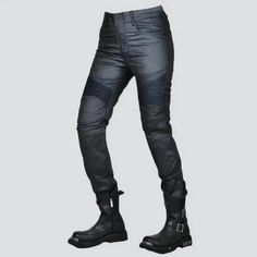 Introducing our sleek and stylish slim biker jeans for ladies from our 2023 Autumn Collection. These moto style jeans are the perfect addition to your wardrobe, offering both modern and function in a single pair of pants.Distinctive Features: Slim Fit: Designed with a slender silhouette, these jeans hug your curves in all the right places for a flattering and trendy look. Wax Coating: The wax coating on these jeans adds an streetwear twist to the ageless black denim, giving you a bold and unique Moto Style Fitted Jeans For Biker Events, Fitted Biker Jeans For Biker Events, Fitted Moto Style Straight Leg Jeans, Moto Style Fitted Straight Leg Jeans, Biker Jeans For Biker Events, Biker Style Straight Leg Jeans For Streetwear, Fitted Black Jeans For Biker Events, Fitted Straight Leg Jeans For Biker Events, Casual Fitted Jeans For Biker Events