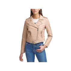 Elevate your style with this women's belted motorcycle jacket from Levi's. Elevate your style with this women's belted motorcycle jacket from Levi's.Finding the perfect fit and size for women's clothing requires basic measurements of your chest, waist, hips and inseam. Use this guide to learn more about sizing and everything Kohl's has to offer in women's fashion. Barrel cuff 3 pockets Removable beltFIT & SIZING Zipper frontFABRIC & CARE Polyurethane Machine wash - Delicate Imported Size: X Larg Spring Long Sleeve Biker Jacket With Belt Loops, Spring Leather Biker Jacket With Belt Loops, Casual Belted Biker Jacket With Long Sleeves, Spring Biker Style Belted Outerwear, Casual Long Sleeve Belted Biker Jacket, Spring Biker Leather Jacket With Belt Loops, Biker Leather Jacket With Belt Loops For Spring, Spring Biker Jacket With Belt, Chic Spring Biker Jacket With Belt Loops