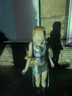 Techno Pop Outfit, Techno Core Outfit, Silver Y2k Outfit, Silver Rave Outfit, Tadc Oc, Y2k Subversive, Underground Party, Cybery2k Fashion, Thrift Inspiration