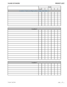 a printable worksheet with the name of show on it and an empty list