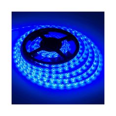 blue led strip light on a white background