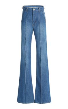 Victoria Beckham - Women's Brigitte Straight-Leg Denim Jeans - Medium Wash - 28 - Moda Operandi American Gigolo, Dior Jeans, Designer Jeans For Women, Lauren Hutton, Everyday Fashion Outfits, Straight Leg Denim, Designer Jeans