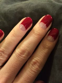 Gel Nails Long, Half Moons, Minimal Nails, Red Nail Polish, Red Nail, Nails French, Minimalist Nails, Fire Nails, Nail Nail