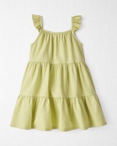 Crafted in soft LENZING™ ECOVERO™ and linen, this easy breezy sundress makes for a timeless summer style. With ruffle straps, this tiny dress brings big charm that's gentle on your little ones and kind to our little planet. Crafted in the purest organic fabrics and sustainable materials, Little Planet is a return to simplicity. Thoughtful essentials and timeless pieces to gift or to hold on to. Simple Toddler Dresses, Linen Summer Dress Kids, Toddler Sun Dress, Newborn Girl Dresses, Tiny Dress, Clothing Summer, Toddler Clothing, Toddler Boy Outfits, Kids Outfits Girls