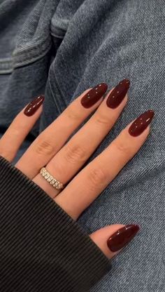 Hello Nails, Winter Nail Designs, 가을 패션, French Manicure, Manicure And Pedicure, Red Nails, Simple Nails, Christmas Nails