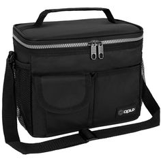 OPUX Medium Capacity Lunch Box with Shoulder Straps and Pockets This durable, functional, and easy to use OPUX Premium Lunch Bag is perfect for you to taking food with you to a picnic, the beach, traveling on a road trip, and to sporting games. Equipped with adjustable straps and reinforced dual zippers, this insulated lunch cooler is able to be carried in different ways! Easy to carry on your shoulder or hand held. Shoulder strap is adjustable and can be extended up to 48" Equipped with 2 front pockets and 2 mesh pockets for storing bottles, utensils, napkins and more. Dual reinforced zippers for easy opening and maximum durability. Sizes: Medium measures 10" x 7" x 8" (L x W x H), 14 Can Capacity | Tall measures 10 x 8 x 9.5 (L x W x H), 18 Can Capacity OPUX creates quality products for Large Capacity Black Functional Lunch Bag, Functional Large Capacity Black Lunch Bag, Large Capacity Black Lunch Bag For Outdoor, Large Capacity Black Lunch Bag For Outdoor Activities, Portable Black Lunch Bag For Outdoors, Portable Black Lunch Bag For Outdoor, Functional Black Lunch Bag For Outdoor Activities, Practical Black Lunch Bag For Outdoor Activities, Multifunctional Black Lunch Bag For Outdoor