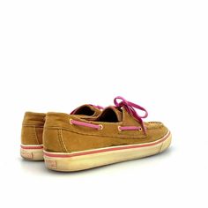 Step into effortless style and comfort with the Sperry Top-Sider Womens Corduroy Boat Shoes. Crafted from soft, durable corduroy in a charming Brown/Pink colorway, these shoes are perfect for the modern woman who values both fashion and functionality. Whether you're strolling along the shore or enjoying a casual day out, these boat shoes will elevate your look while providing the support you need.Sperry Top-Sider Womens Corduroy Boat Shoes Stylish Design: Featuring a trendy corduroy material, th Spring Suede Boat Shoes With Round Toe, Casual Suede Slip-on Boat Shoes, Casual Suede Boat Shoes For Spring, Casual Suede Boat Shoes, Casual Lace-up Boat Shoes, Pink Suede Casual Sneakers, Casual Pink Suede Sneakers, Casual Suede Lace-up Boat Shoes, Sperry Top Sider Women