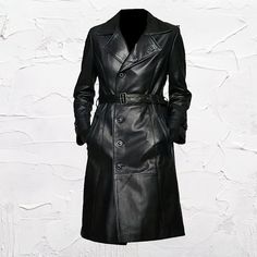 ●→ 100% lambskin long coat ●→ Length : As picture ●→ Wax treated, Glossy effect ●→ Button down ●→ Premium quality material used, best tanned original Lambskin leather. ●→ The lambskin, original leather genuine hide, the overcoat is one of its best type. ●→ High-quality soft hand feel leather, supple skin. ●→ Buttery hand feel ●→ Stitching: Detailing Throughout with Fine Stitching ●→ Customization: Available in all variations e.g, Color, Leather Type & Size. charges applicable ●→ Occasions: Casua Winter Leather Long Coat With Buttons, Winter Long Leather Coat With Buttons, Classic Double-breasted Leather Jacket For Winter, Classic Double-breasted Winter Leather Jacket, Single Breasted Long Leather Jacket, Single-breasted Long Leather Coat, Leather Long Jacket, Long Jackets For Women, Black Trench Coat