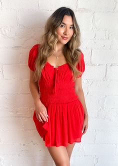 Red Hot Girly Dress Red Dress With Sleeves, Girly Dresses, Sweater Crop, Gameday Outfit, Sweater Gift, Crop Top Sweater, Romper Dress, Maxi Dress Party, Turn Up