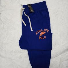 Style: Jogger, Material Is 60% Cotton 40% Polyester. Style Wellness Club Blue Active Wear - Regular Size Blue Cotton Joggers For Winter, Blue Joggers For Leisure In Sportswear Style, Blue Fleece Sweatpants For Winter, Blue Athleisure Joggers For Leisure, Blue Leisure Bottoms With Comfort Waistband, Blue Fleece Bottoms For Winter, Blue Athleisure Sweatpants For Leisure, Blue Pants With Pockets For Leisure, Navy Athleisure Bottoms For Leisure