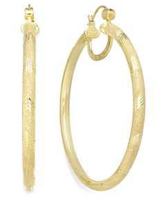 Go bold. Simone I. Smith's extra-large laser and diamond-cut hoop earrings shine in 18k gold over sterling silver. Approximate drop length: 3 inches. Approximate drop width: 2-3/4 inches. Anniversary Yellow Gold Clip-on Hoop Earrings, Small Hoop Yellow Gold Clip-on Earrings, Elegant Hoop Earrings With Spring Ring Clasp For Anniversary, Elegant Hoop Earrings For Anniversary With Spring Ring Clasp, Anniversary Clip-on Round Hoop Earrings, Clip-on Round Hoop Earrings In Yellow Gold, Formal Yellow Gold Hoop Earrings With Ear Wire, Luxury Clip-on Hoop Earrings, 14k Gold Clip-on Hoop Earrings